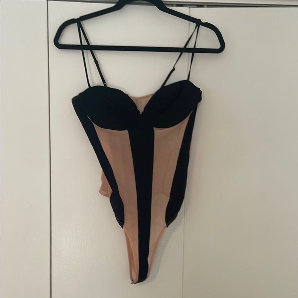 Black and Nude Bodysuit